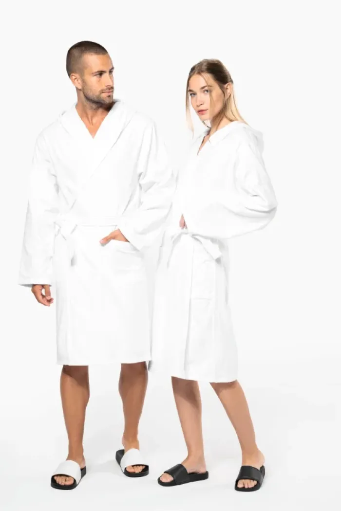 Accappatoio bagno Bio Spugna con Cappuccio