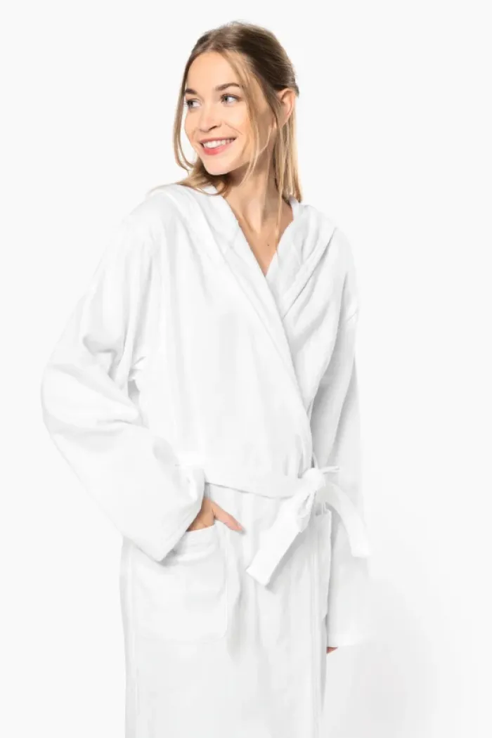 Accappatoio bagno Bio Spugna con Cappuccio