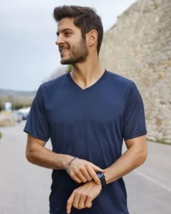 Active-V T-shirt Uomo Sportiva 100% Poliestere Traspirante 150g