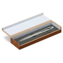 ALASKA Penna Multifunzione Silver con Luce Bianca e Laser Rosso
