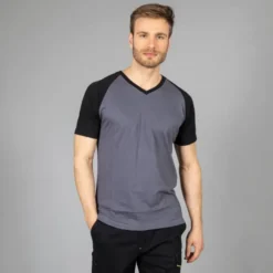 Alicante T-shirt uomo, collo a V, 100% cotone premium