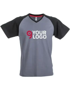 Alicante T-shirt uomo, collo a V, 100% cotone premium