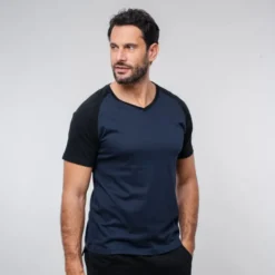 Alicante T-shirt uomo, collo a V, 100% cotone premium