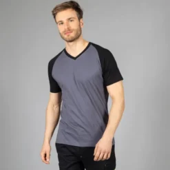 Alicante T-shirt uomo, collo a V, 100% cotone premium