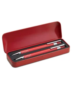 ALUCOLOR Set Penna e Matita in Alluminio con Custodia Metallica