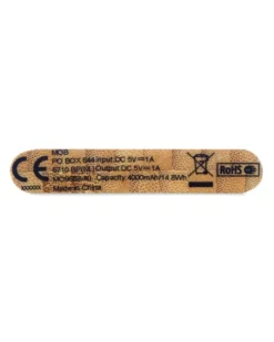 ARENAPOWER Power Bank Bamboo 6000mAh, USB-C, Indicatori LED, Naturale