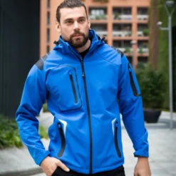 Artic Giubbino Softshell 3 Strati Uomo, Impermeabile e Traspirante