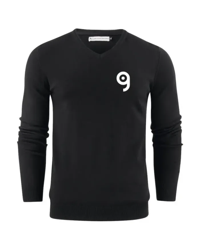 Ashland Pullover Uomo Scollo a V, 100% Cotone, Maglia Grigia