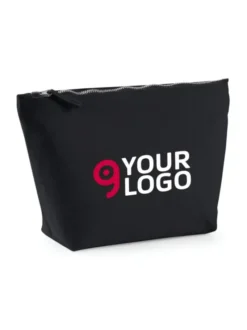 Astuccio grande in cotone canvas 100%zip tono su tono