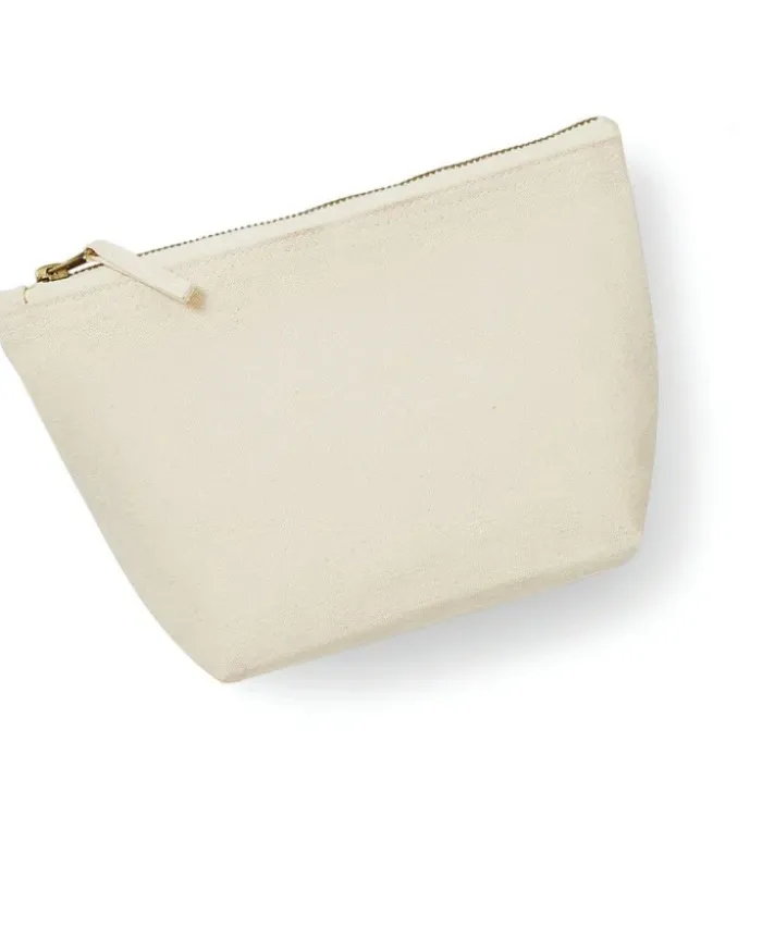 Astuccio grande in cotone canvas 100%zip tono su tono