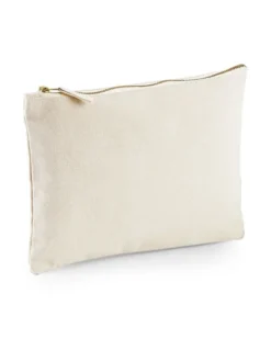 Astuccio medio in cotone canvas vintage 22x16 cm, zip metallo