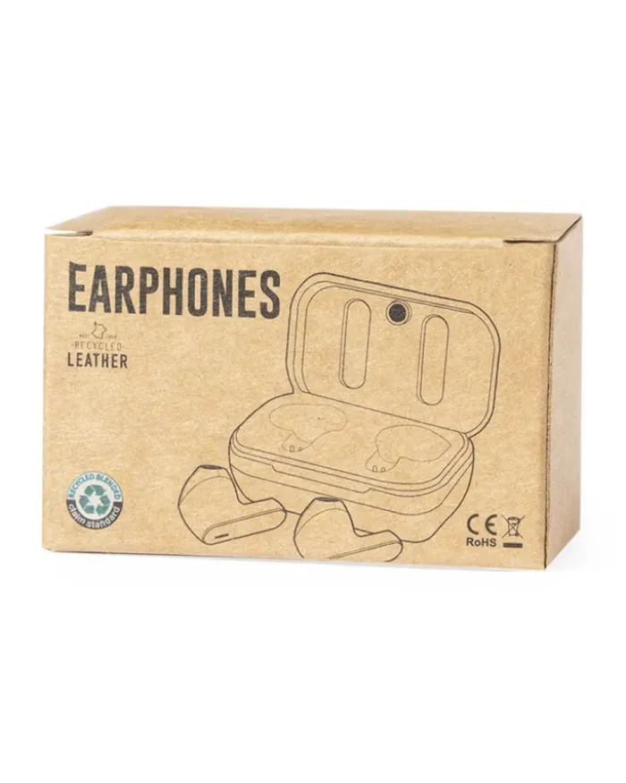 Auricolari Shizar RCS bianchi in pelle riciclata Bluetooth 5.1