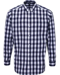 Bar Mulligan Camicia Uomo Cotone Quadri Colorata Manica Lunga