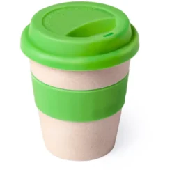 Baruun Urt Bicchiere Bambù 380ml Naturale Silicone Vari Colori