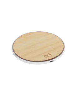 Base Ricarica Wireless Bamboo Recharge Naturale USB, Ø10cm, 5V