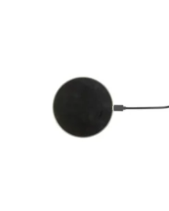 Base ricarica wireless LED 10W in plastica bianca Ø9cm 63g