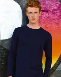 B&C Inspire LSL T Uomo Cotone Organico 140g Vestibilità Media