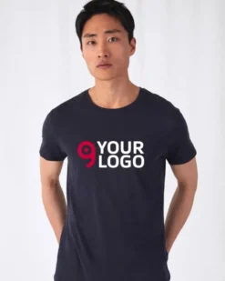 B&C Inspire Slub T-shirt Uomo Cotone Organico Melange 120g
