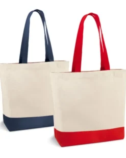 Beardmore Borsa Shopper Edmonton in cotone naturale manici lunghi