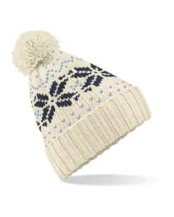 Beechfield Berretto Fair Isle Snowstar, Acrilico, Stile Classico