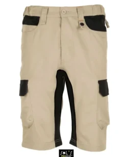 Bermuda da lavoro Impulse Pro grigie, 7 tasche, zip, poliestere