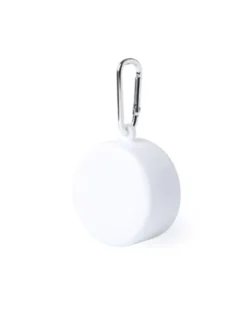 Berty Bicchiere Pieghevole Bianco 220ml con Pill Box e Moschettone