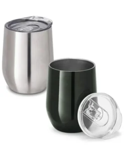 Bicchiere da viaggio inox 400 ml doppio strato Silver -