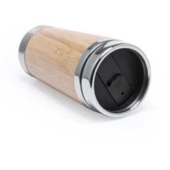 Bicchiere Termico Ariston 500ml Bamboo e Acciaio con Coperchio