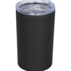 Bicchiere termico inox 330ml doppia parete, tappo trasparente