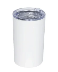 Bicchiere termico inox 330ml doppia parete, tappo trasparente