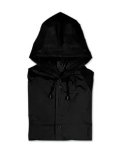 BLADO Impermeabile PVC con cappuccio, bottoni, 85x66 cm, leggero