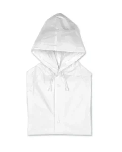 BLADO Impermeabile PVC con cappuccio, bottoni, 85x66 cm, leggero