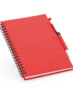 Block note AGENDA in carta riciclata con penna blu 12,5x18 cm