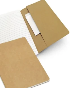 Block notes A5 eco-friendly con tasca interna, 40 fogli riciclati