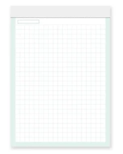 Block Notes A4 50 Fogli Quadretti 1x1cm Carta 260gr