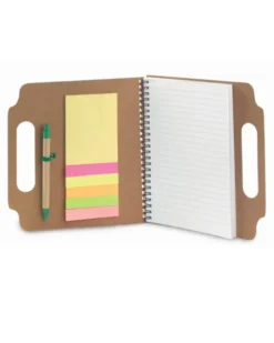 Block Notes Makron in cartone riciclato con penna e note adesive