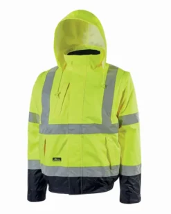 Bomber alta visibilità Crafty giallo, impermeabile, maniche staccabili