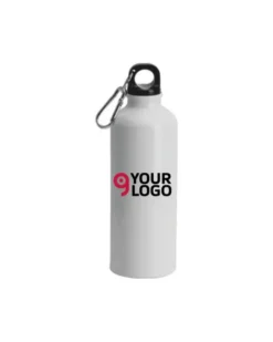 Borraccia ALLUMINIO 500ml colorata con moschettone leggera