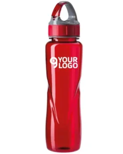 Borraccia 700 ml Tritan BPA Free trasparente con gancio - Leggera