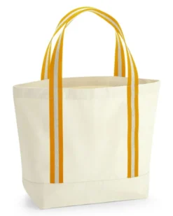 Borsa barca EarthAware Organic 100% Cotone, 36x36x16cm, Naturale