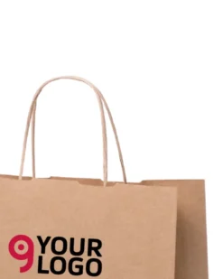 Borsa Cention shopper carta naturale 22x23x9 cm soffietto 7kg