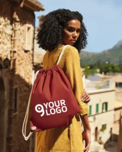 Borsa in Cotone Organico Canvas BIOBeige Manici Lunghi