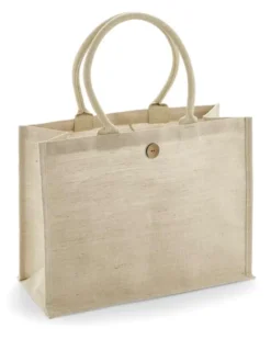 Borsa Juco Shopper in juta naturale 21L con cordino e manici 55cm