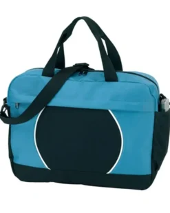 Borsa portadocumenti PI nera con tracolla, poliestere 38x28 cm