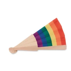 BOWFAN Ventaglio Arcobaleno in Legno Leggero Colorato