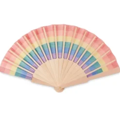 BOWFAN Ventaglio Arcobaleno in Legno Leggero Colorato