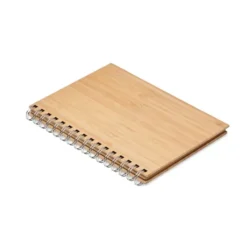 BRAM Notebook bamboo, rilegatura doppio anello, 140 pagine kraft