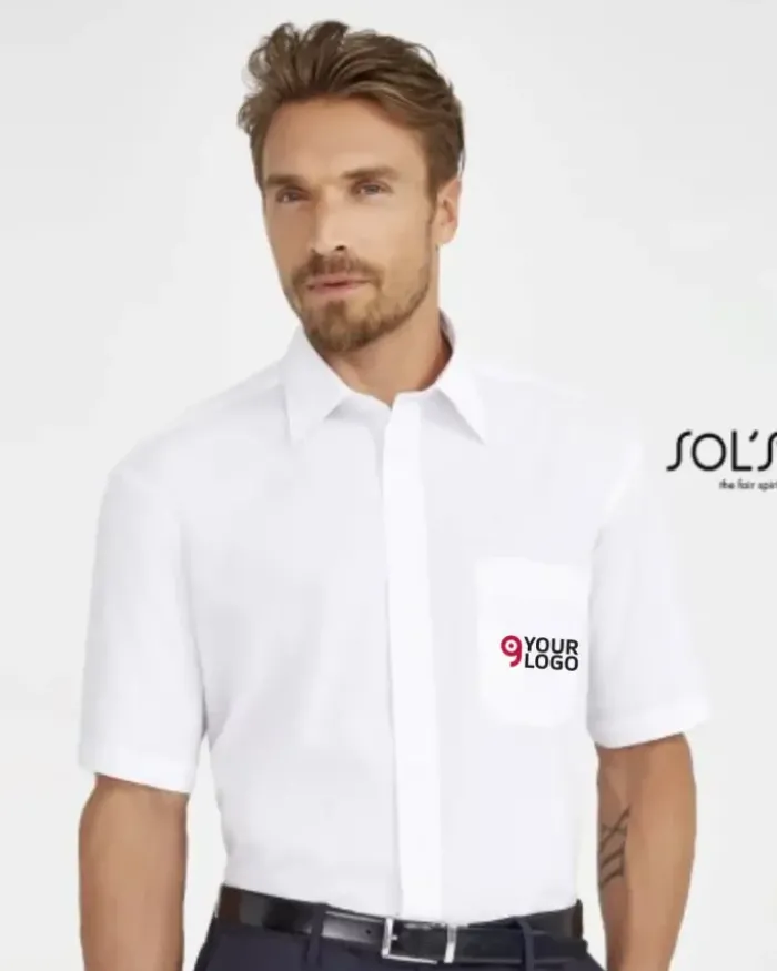 Bristol Camicia Popeline Uomo Maniche corte, Regular Fit