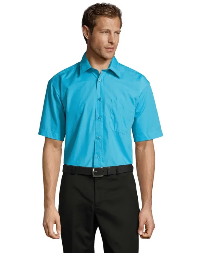 Bristol Camicia Popeline Uomo Maniche corte, Regular Fit