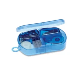 BUROBOX Set cancelleria traslucido: dispenser, cucitrice, bucafogli